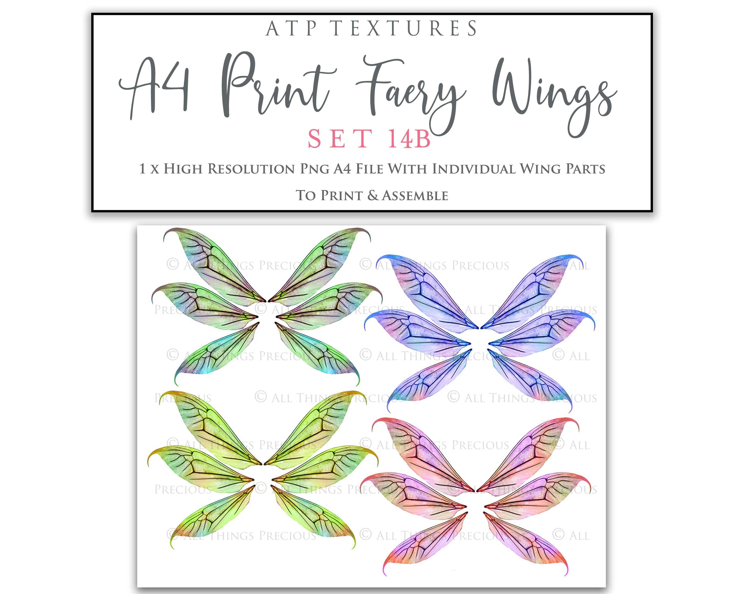 PRINTABLE FAIRY WINGS Set 11